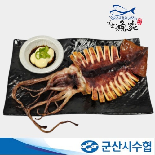 [군산시수협] 국산 반건조오징어 5미 (600g내외)